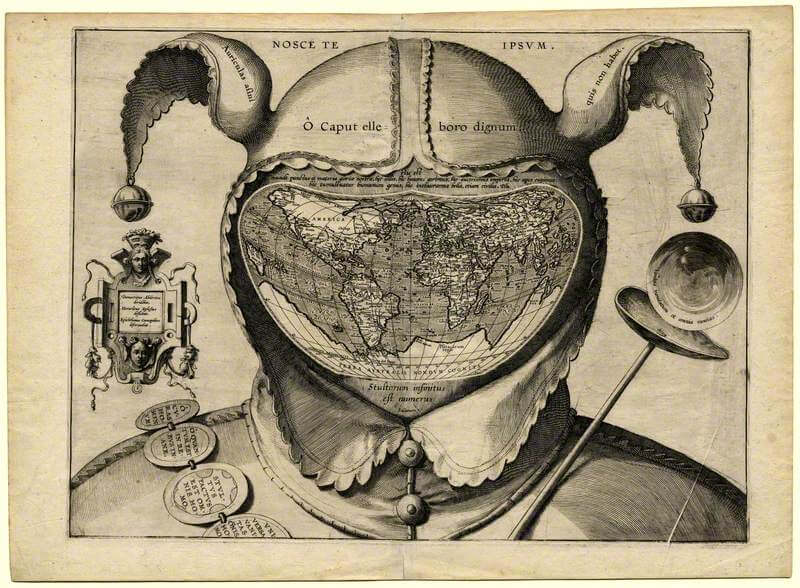 Fools Head map from the 16th century